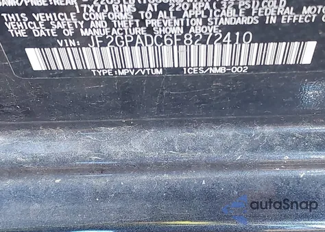 2015 Subaru Xv Crosstrek 2.0I Premium из США, поврежденный, VIN JF2GPADC6F8272410